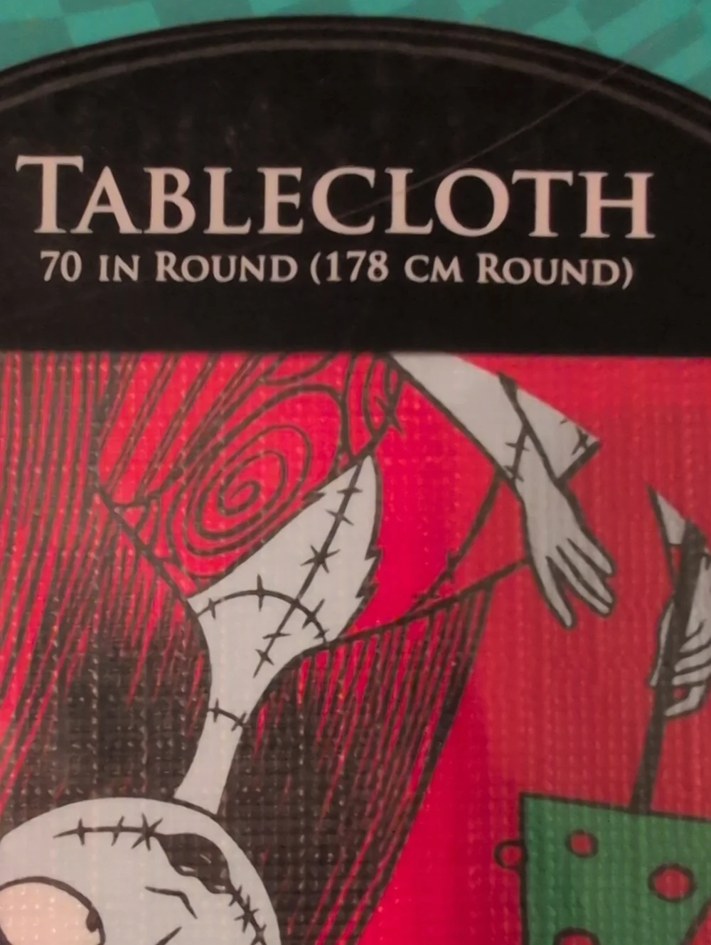 Holiday Tablecloths Nightmare Before Christmas, Valentine's 70 Inch Round